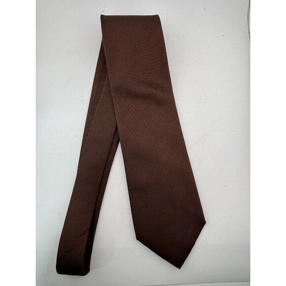 VTG ASSORTED LOT OF 3 - Brown Silk & Viscose Ties Made in Italy Retro Classic - Picture 10 of 12